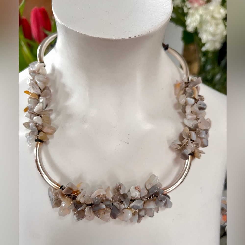 Agate and Sterling necklace